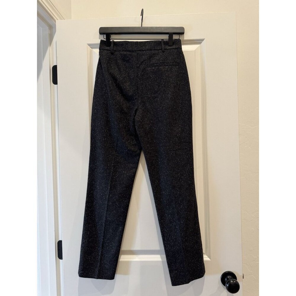 Joseph Wool Slacks Gray And Black Tweed Pleated Front Size 2 New With Tags - Picture 6 of 16